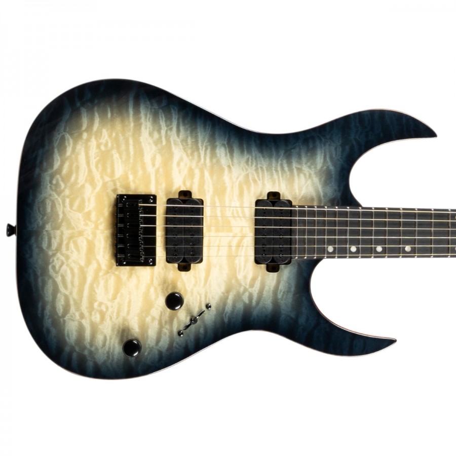 Spira Guitars S-500 QGY E Quilted Maple - Trans Grey